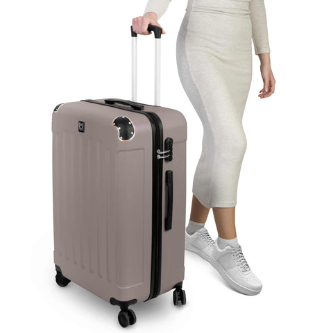  SF-5004, juego de maletas de 3 piezas, color topo, oro rosa, juego de maletas de 3 piezas, viaje, maleta, juego de maletas